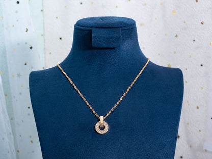 [Clover Jewelery]GARI NECKLACE PINK GOLD DIAMOND