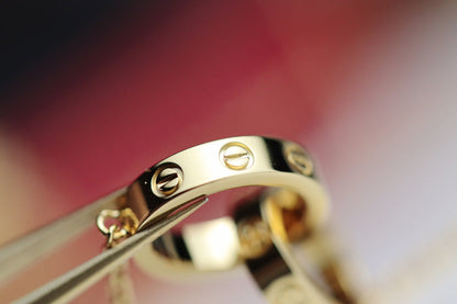 [Clover Jewelery]LOVE NECKLACE DOUBLE RING GOLD