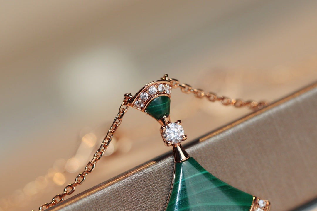 [Clover Jewelery]DREAM NECKLACE MALACHITE DIAMOND