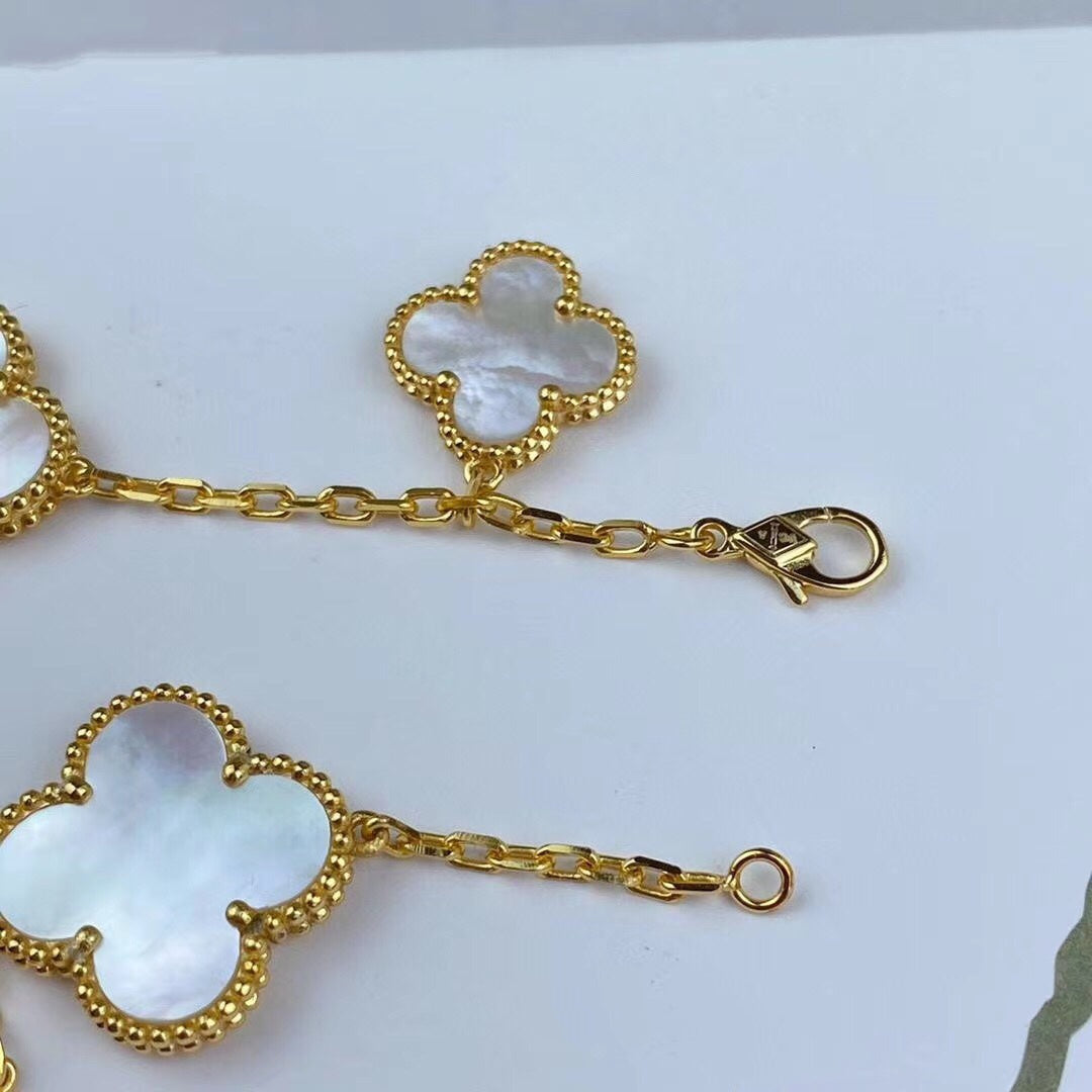 [Clover Jewelery]MAGIC CLOVER MOP GOLD BRACELET 5 MOTIFS