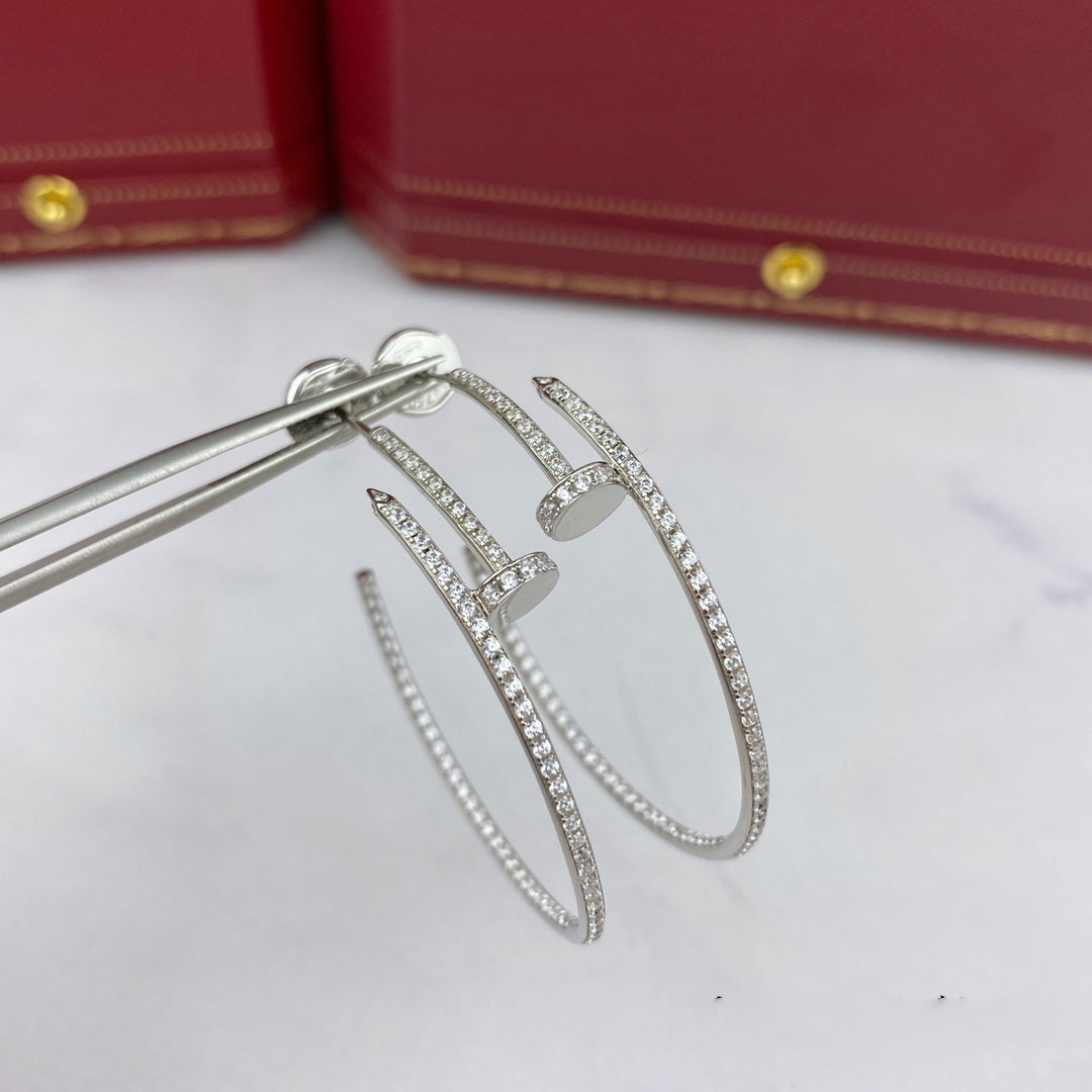 [Clover Jewelery]JUSTE EARRINGS FULL DIAMONDS 1.8MM