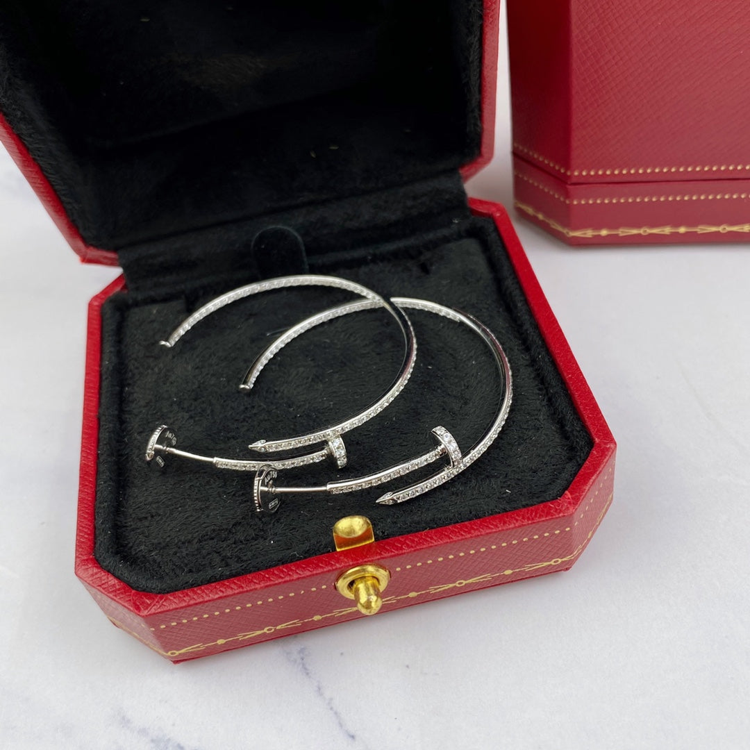 [Clover Jewelery]JUSTE EARRINGS FULL DIAMONDS 1.8MM