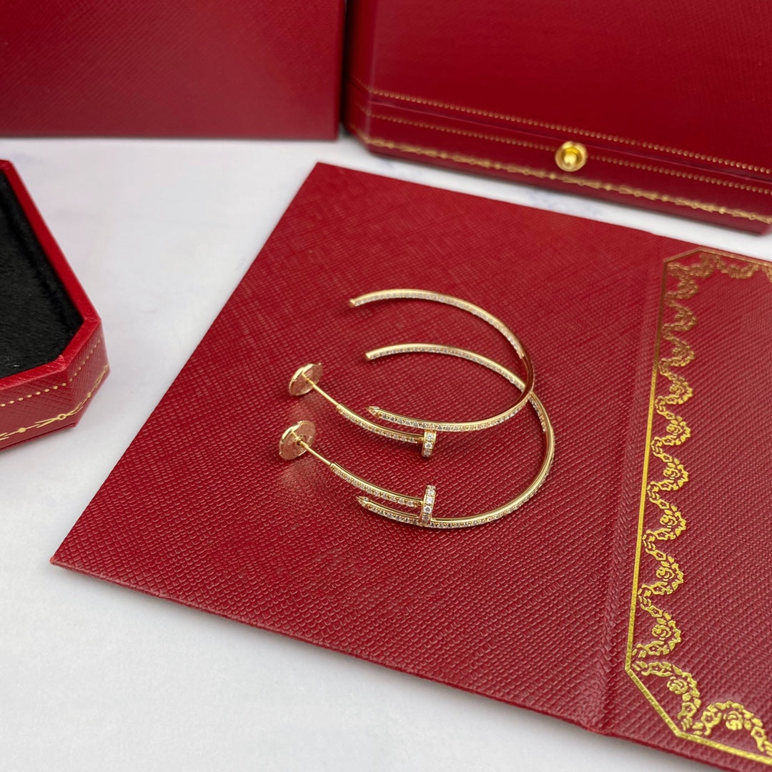 [Clover Jewelery]JUSTE EARRINGS FULL DIAMONDS 1.8MM