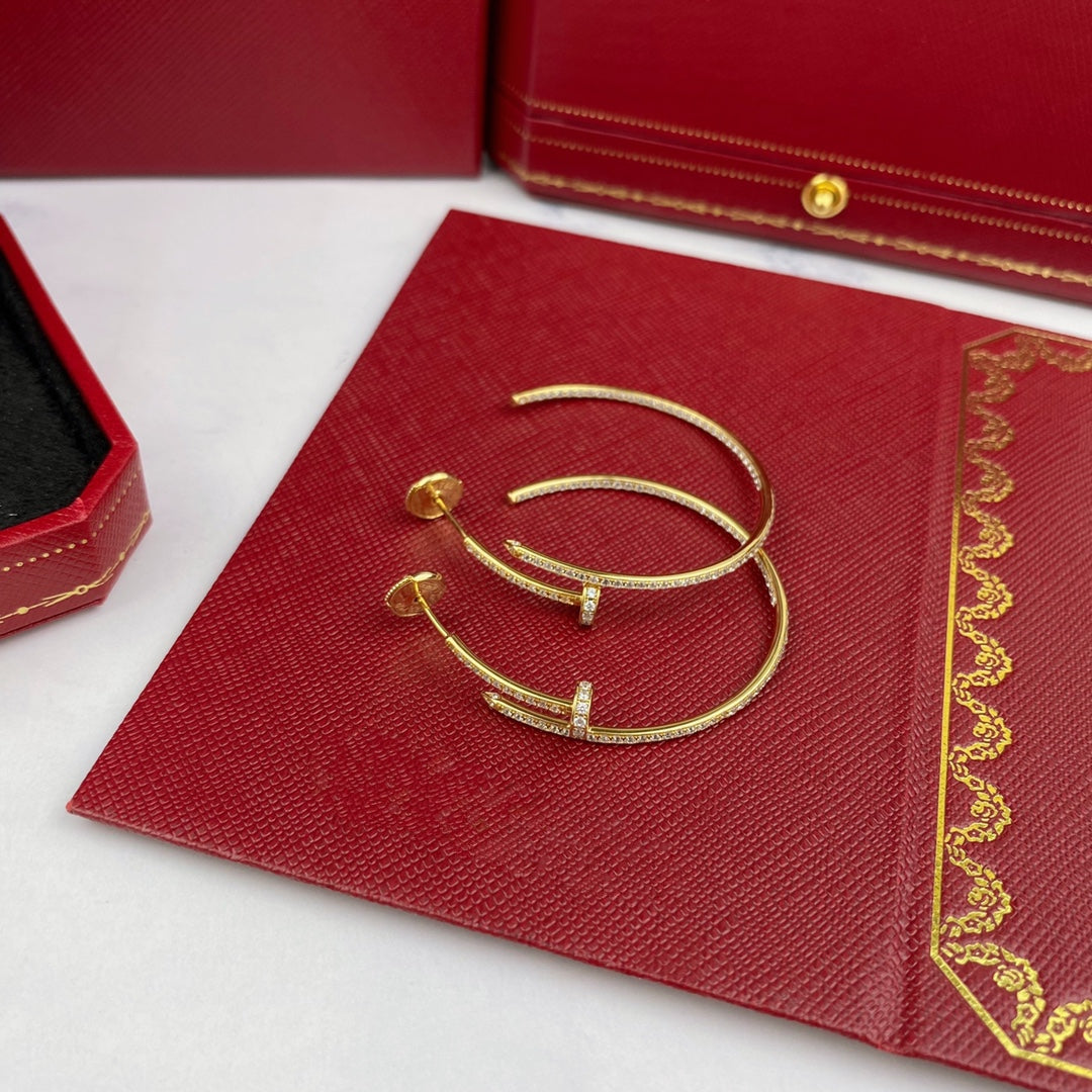 [Clover Jewelery]JUSTE EARRINGS FULL DIAMONDS 1.8MM