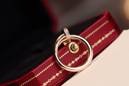 [Clover Jewelery]JUSTE RING 2.65MM PINK GOLD DIAMOND