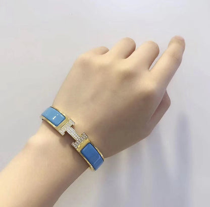 [Clover Jewelery]H CLOUD BLUE BRACELET GOLD DIAMOND