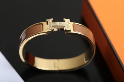[Clover Jewelery]H BRACELET GOLD DIAMOND