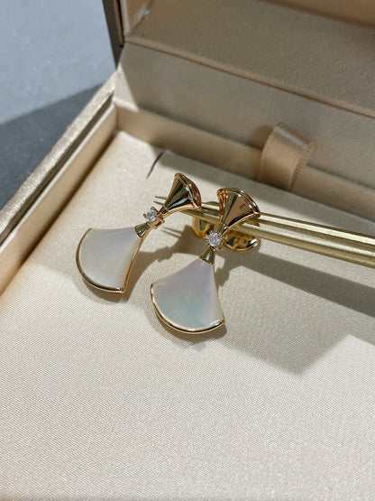 [Clover Jewelery]DREAM MOP 1 DIAMOND EARRINGS