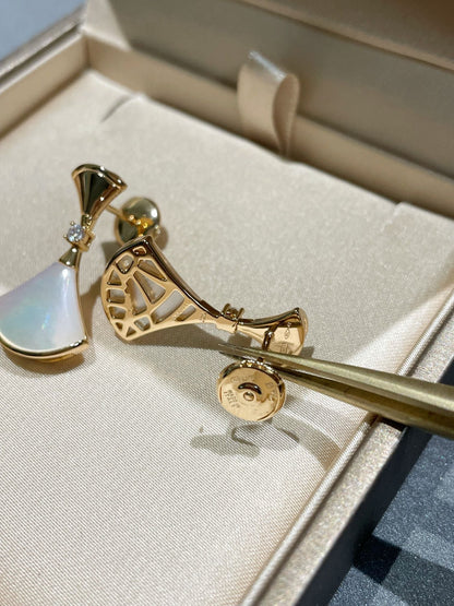 [Clover Jewelery]DREAM MOP 1 DIAMOND EARRINGS