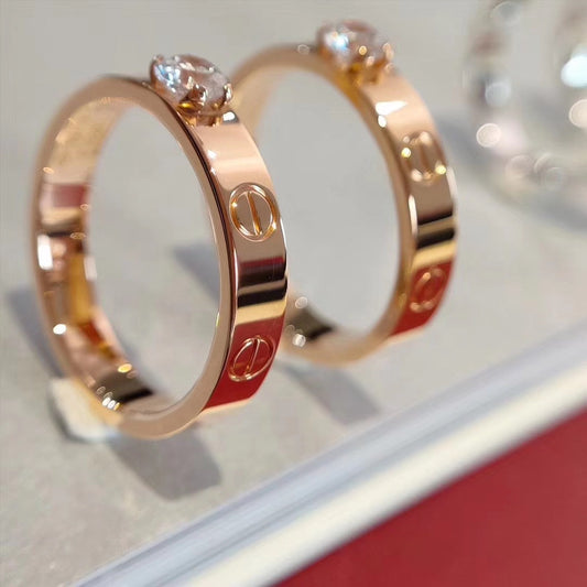 [Clover Jewelery]LOVE RING 3.6MM 1 BIG DIAMOND
