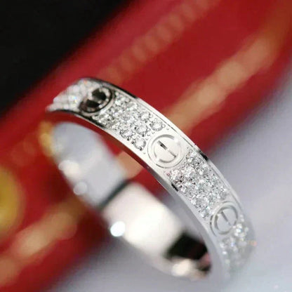 [Clover Jewelery]LOVE RING 3.6MM DIAMOND PAVED