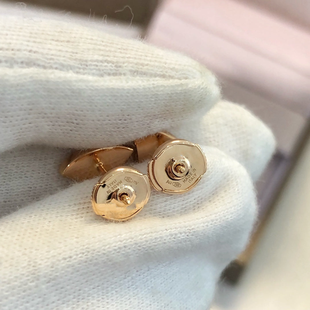 [Clover Jewelery]DREAM EARRINGS 3 MOTIFS ONYX MOP PINK GOLD