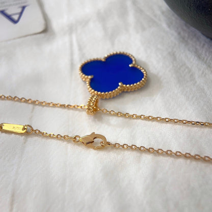 [Clover Jewelery]CLOVER 25MM NECKLACE TURQUOISE ROSE GOLD