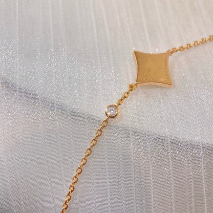 [Clover Jewelery]COLOR STAR CARNELIAN PINK GOLD DIAMOND BRACELET