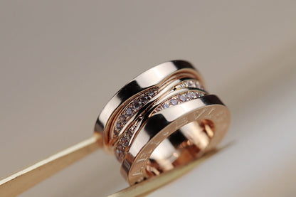 [Clover Jewelery]ZERO 1 PINK GOLD DIAMOND NECKLACE