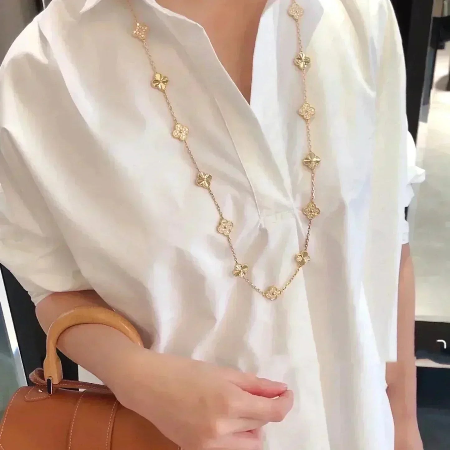 [Clover Jewelery]CLOVER 20 MOTIFS LASER DIAMOND NECKLACE