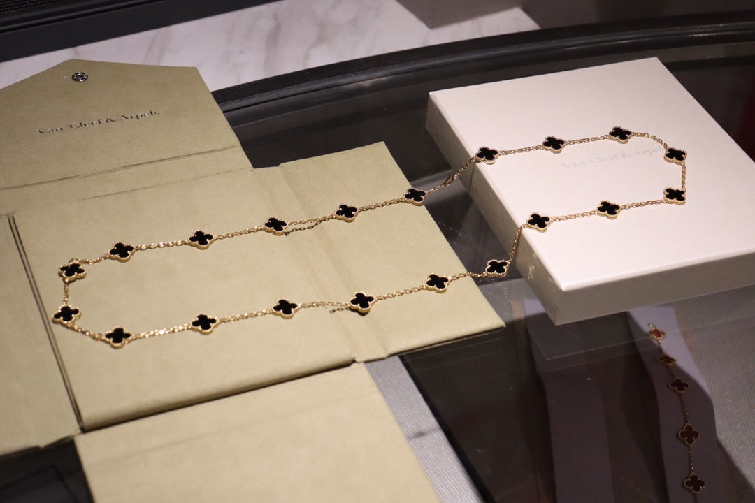 [Clover Jewelery]CLOVER 20 MOTIFS ONYX ROSE GOLD