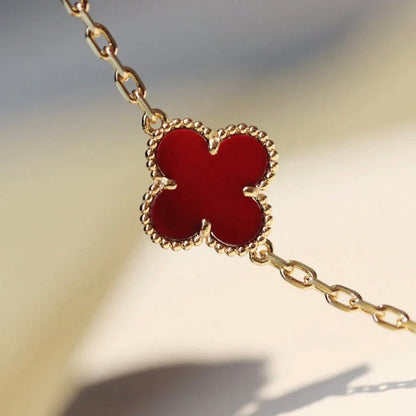 [Clover Jewelery]CLOVER 20 MOTIFS CARNELIAN NECKLACE