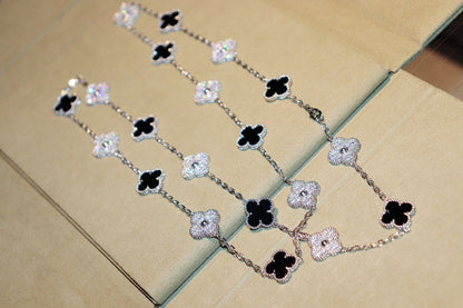 [Clover Jewelery]CLOVER 20 MOTIFS ONYX DIAMOND SILVER