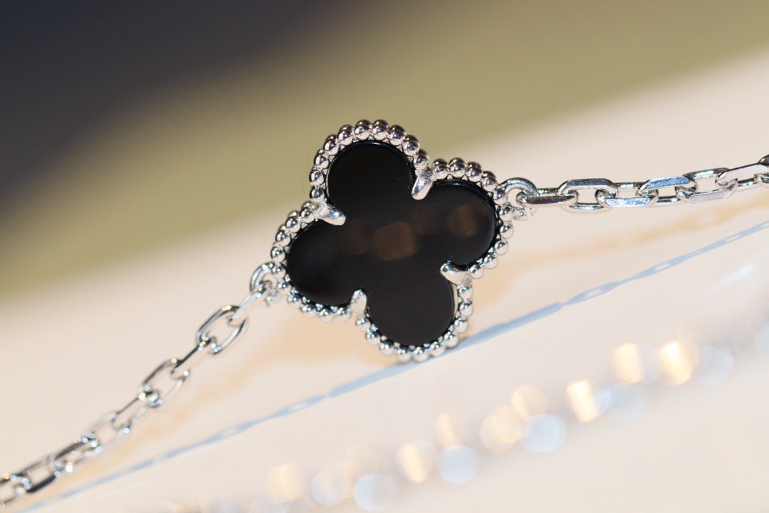 [Clover Jewelery]CLOVER 20 MOTIFS ONYX DIAMOND SILVER
