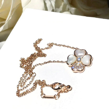 [Clover Jewelery]CLOVER MOP DIAMOND ROSE GOLD NECKLACE