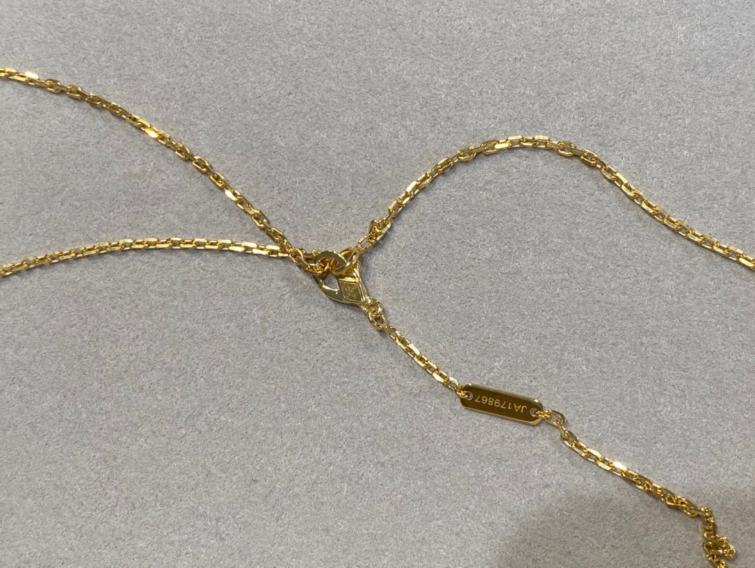 [Clover Jewelery]CLOVER 25MM NECKLACE GOLD CARNELIAN