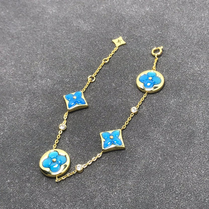[Clover Jewelery]STAR AND SUN TURQUOISE 4 MOTIFS 3 DIAMONDS