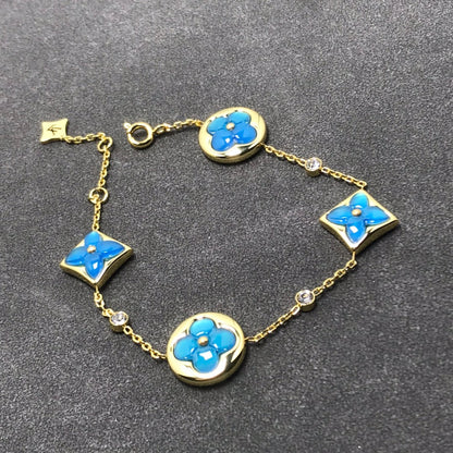 [Clover Jewelery]STAR AND SUN TURQUOISE 4 MOTIFS 3 DIAMONDS