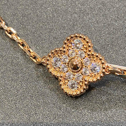 [Clover Jewelery]CLOVER 5 MOTIFS  FULL DIAMOND BRACELET