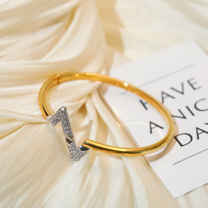 [Clover Jewelery]VOLTE UPSITE DOWN GOLD DIAMOND BRACELET