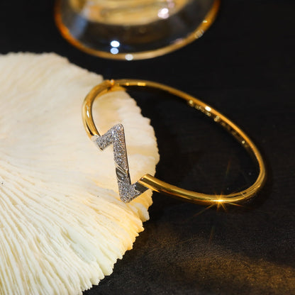 [Clover Jewelery]VOLTE UPSITE DOWN GOLD DIAMOND BRACELET