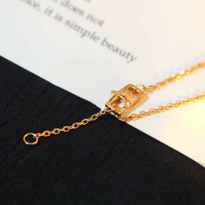 [Clover Jewelery]STAR AND SUN DIAMOND PINK GOLD NECKLACE