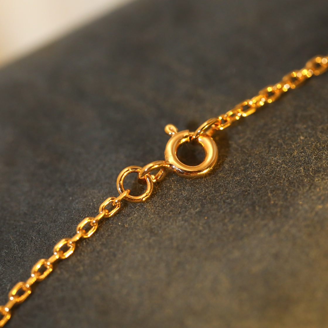 [Clover Jewelery]SUN PEDANT PINK GOLD 1 DIAMOND NECKLACE