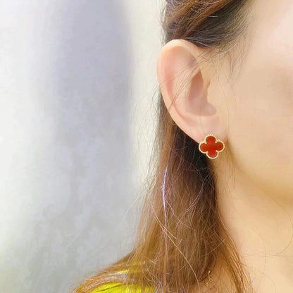 [Clover Jewelery]CLOVER MEDIUM 1 MOTIFS CARNELIAN  EARRINGS