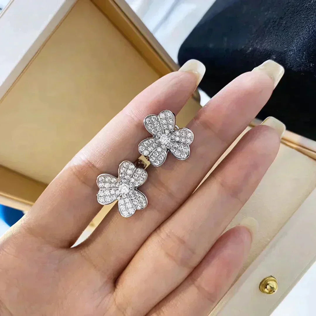 [Clover Jewelery]CLOVER COMOS DIAMOND EARRINGS SILVER
