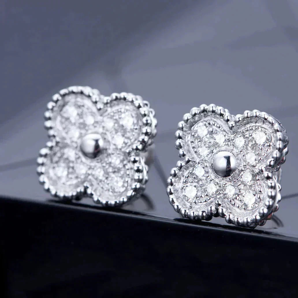 [Clover Jewelery]CLOVER 1 MOTIFS DIAMOND STUD EARRINGS SILVER