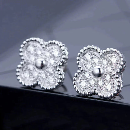 [Clover Jewelery]CLOVER 1 MOTIFS DIAMOND STUD EARRINGS SILVER