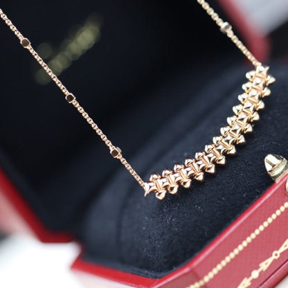 [Clover Jewelery]CLASH PINK GOLD NECKLACE