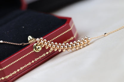 [Clover Jewelery]CLASH PINK GOLD NECKLACE
