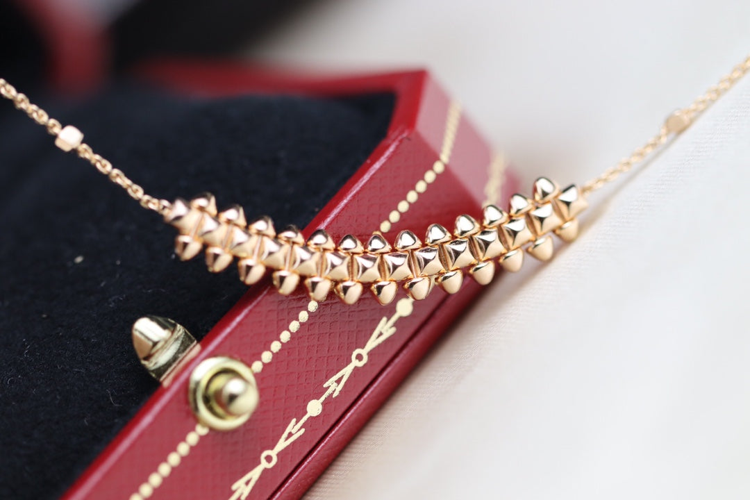 [Clover Jewelery]CLASH PINK GOLD NECKLACE