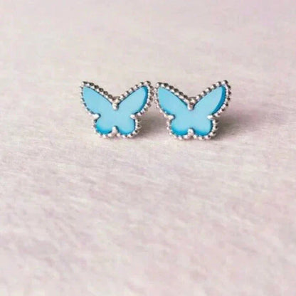 [Clover Jewelery]BUTTERFLY TURQUOISE EARRINGS SILVER