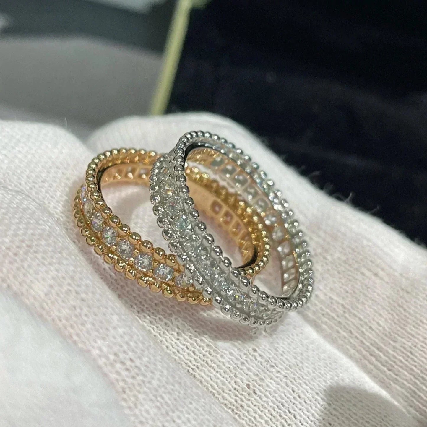 [Clover Jewelery]PERLEE DIAMOND ROSE GOLD RING