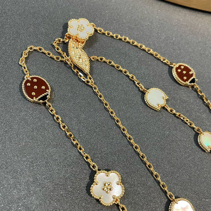 [Clover Jewelery]LUCKY SPRING 15 MOTIFS GOLD NECKLACE