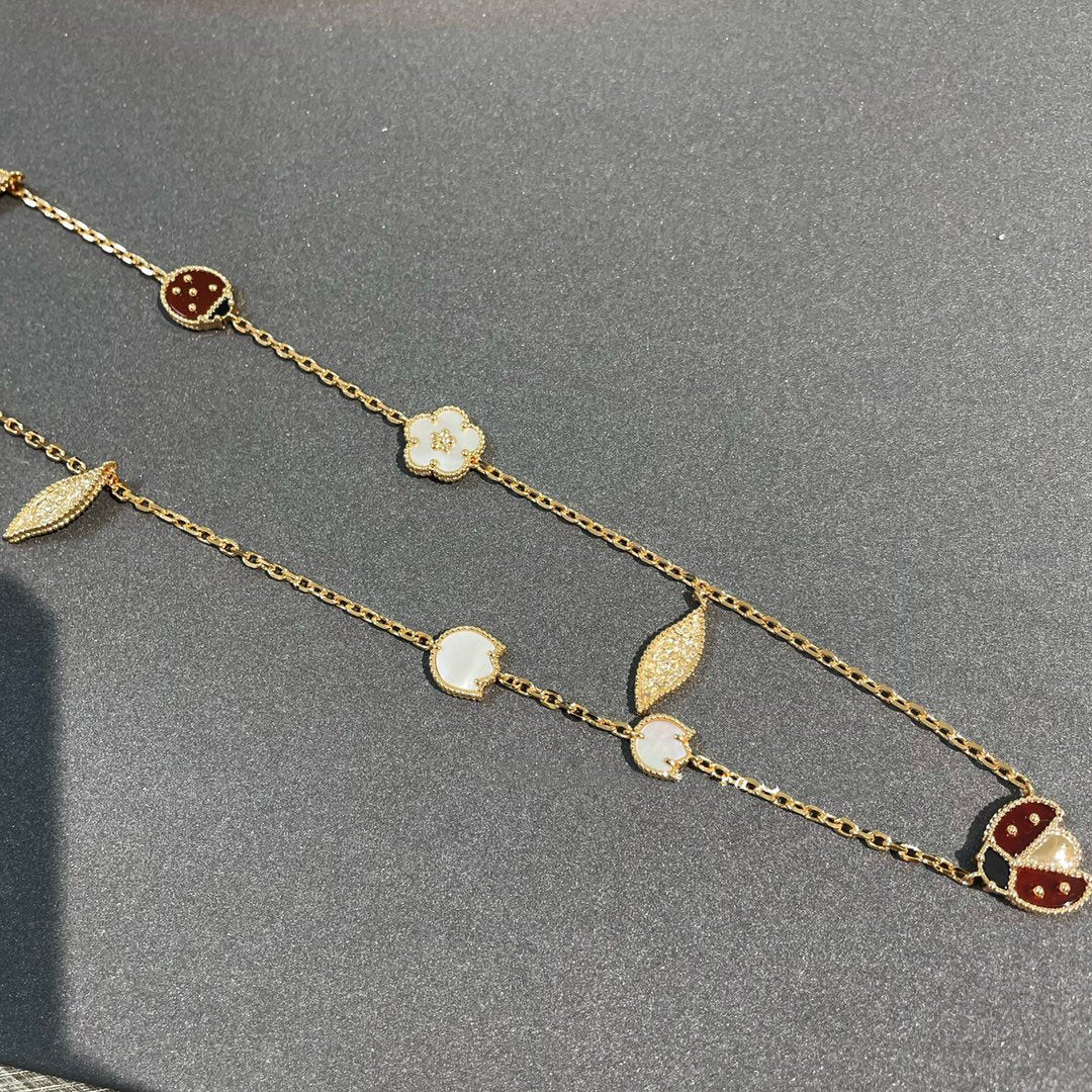 [Clover Jewelery]LUCKY SPRING 15 MOTIFS GOLD NECKLACE