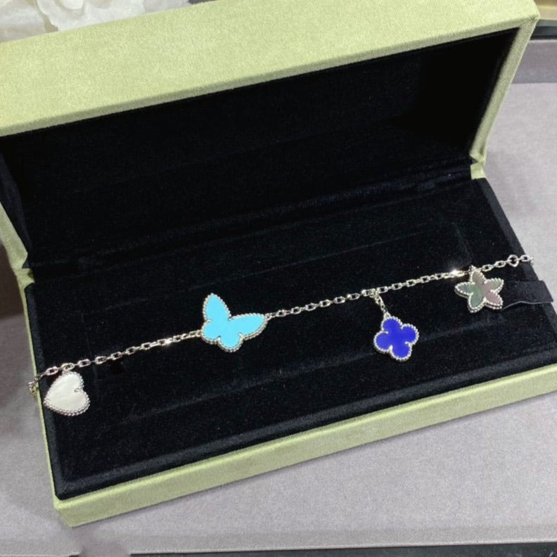 [Clover Jewelery]LUCKY SPRING SILVER BRACELET 4 MOTIF
