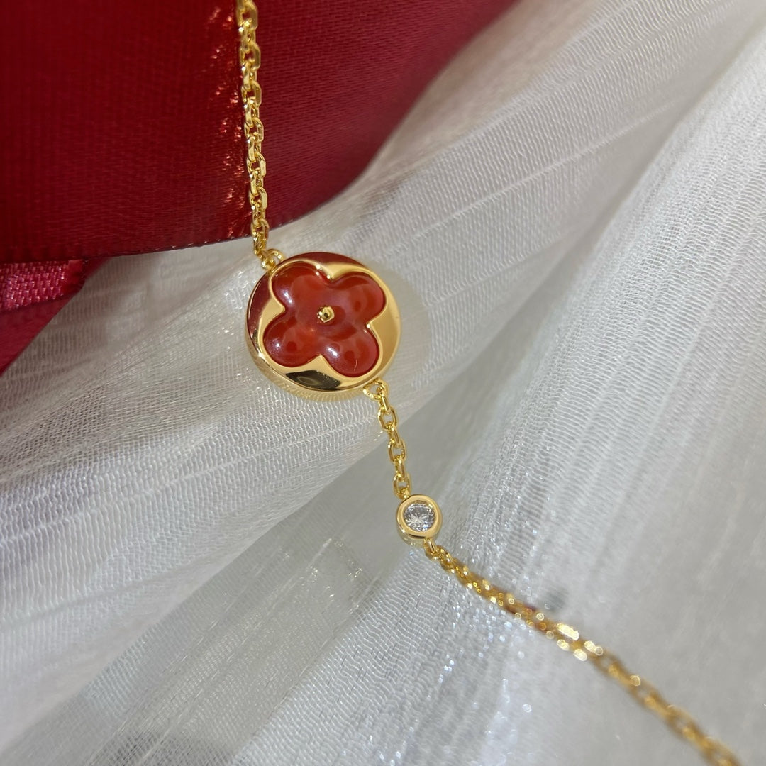 [Clover Jewelery]SUN PEDANT CARNELIAN BRACELET