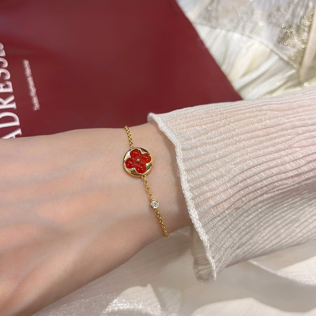 [Clover Jewelery]SUN PEDANT CARNELIAN BRACELET