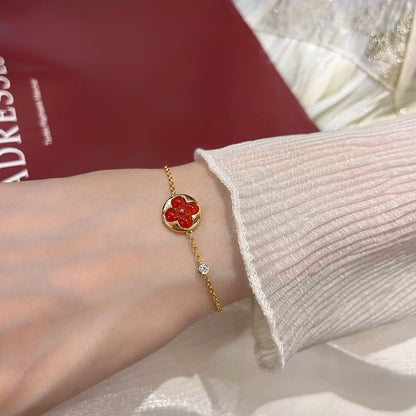 [Clover Jewelery]SUN PEDANT CARNELIAN BRACELET