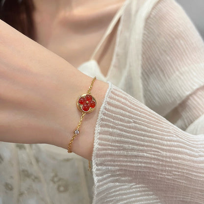 [Clover Jewelery]SUN PEDANT CARNELIAN BRACELET
