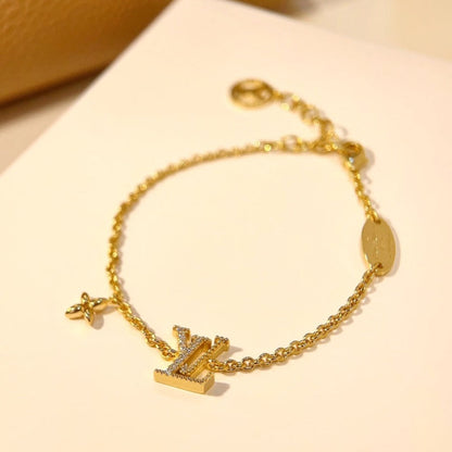[Clover Jewelery]LOGO STAR MOTIF GOLD BRACELET